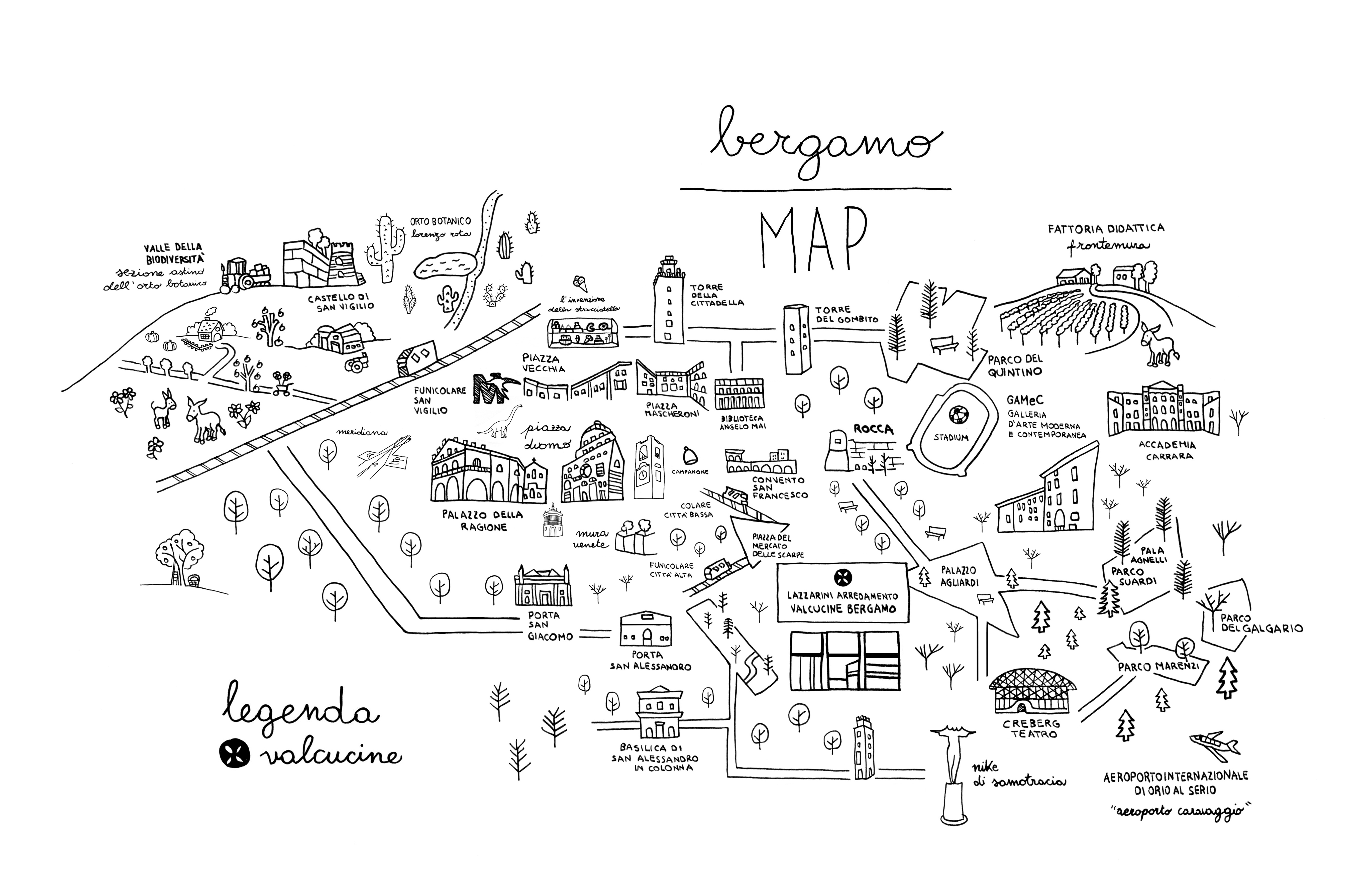 MAPPA VALCUCINE BERGAMO LAZZARINI ARREDAMENTI